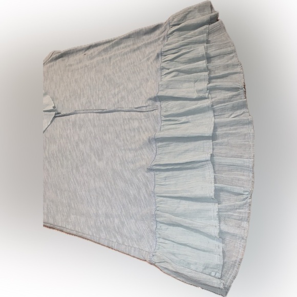 NWOT American Eagle Outfitters AE Sage Green Ruffle Peplum Hem V Neck Tank Top S - Picture 10 of 11